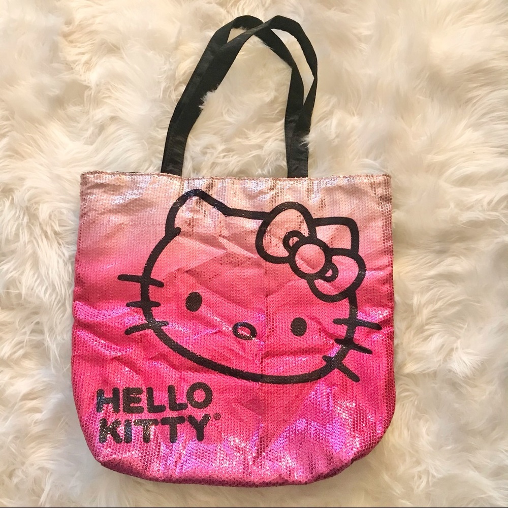 Sanrio x Hello Kitty Pink Ombré Sequin Tote Bag